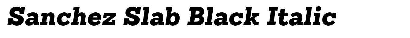 Sanchez Slab Black Italic